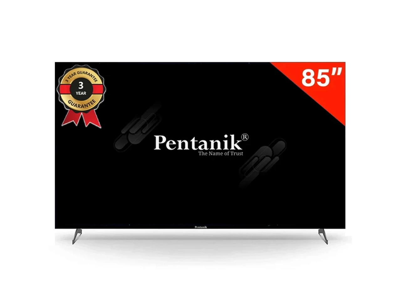 Pentanik 85 Inch 4K Frameless Voice Control Android TV